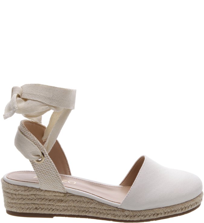 sandalia espadrille salto baixo